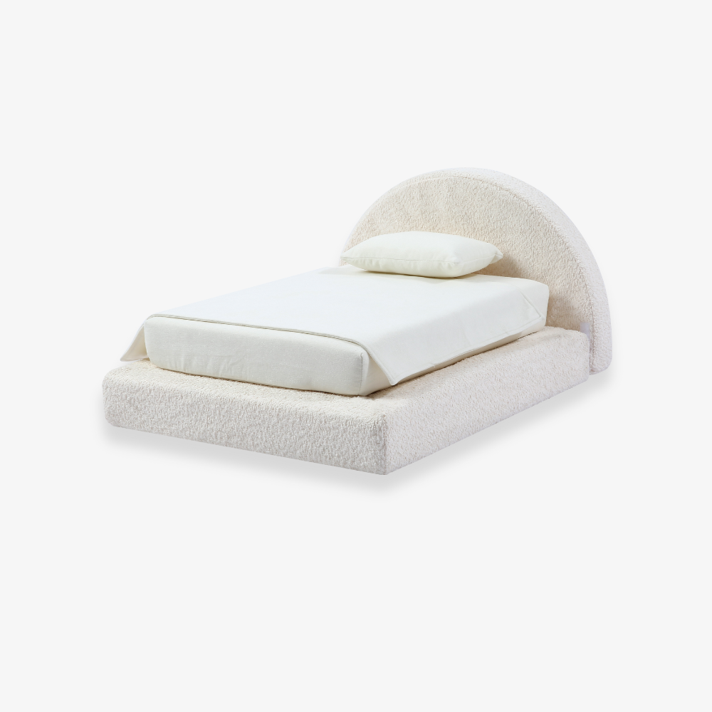 Soufflé Dog Bed with Pillow for Crate Kennel, Super Soft pet Bed for Medium, Jumbo