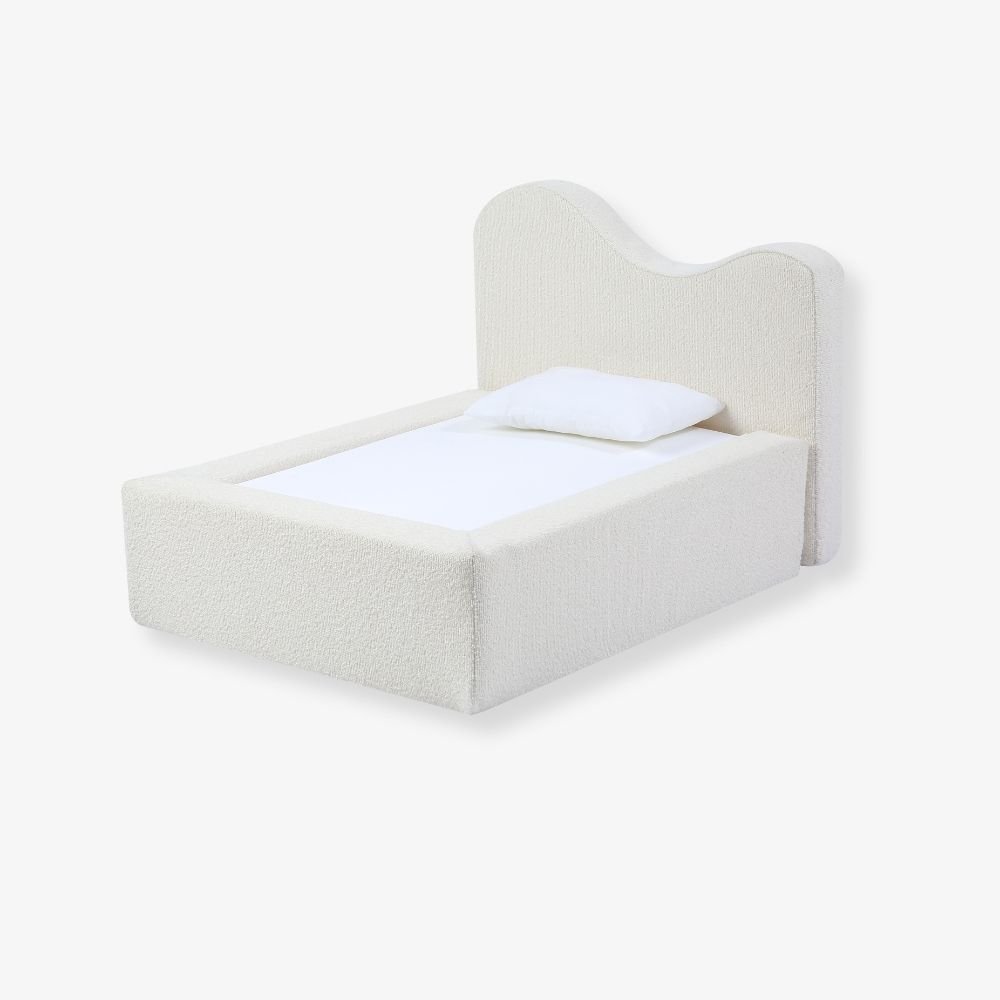 Soufflé Dog Bed with Pillow for Crate Kennel, Super Soft Pet Bed for Medium, Jumbo