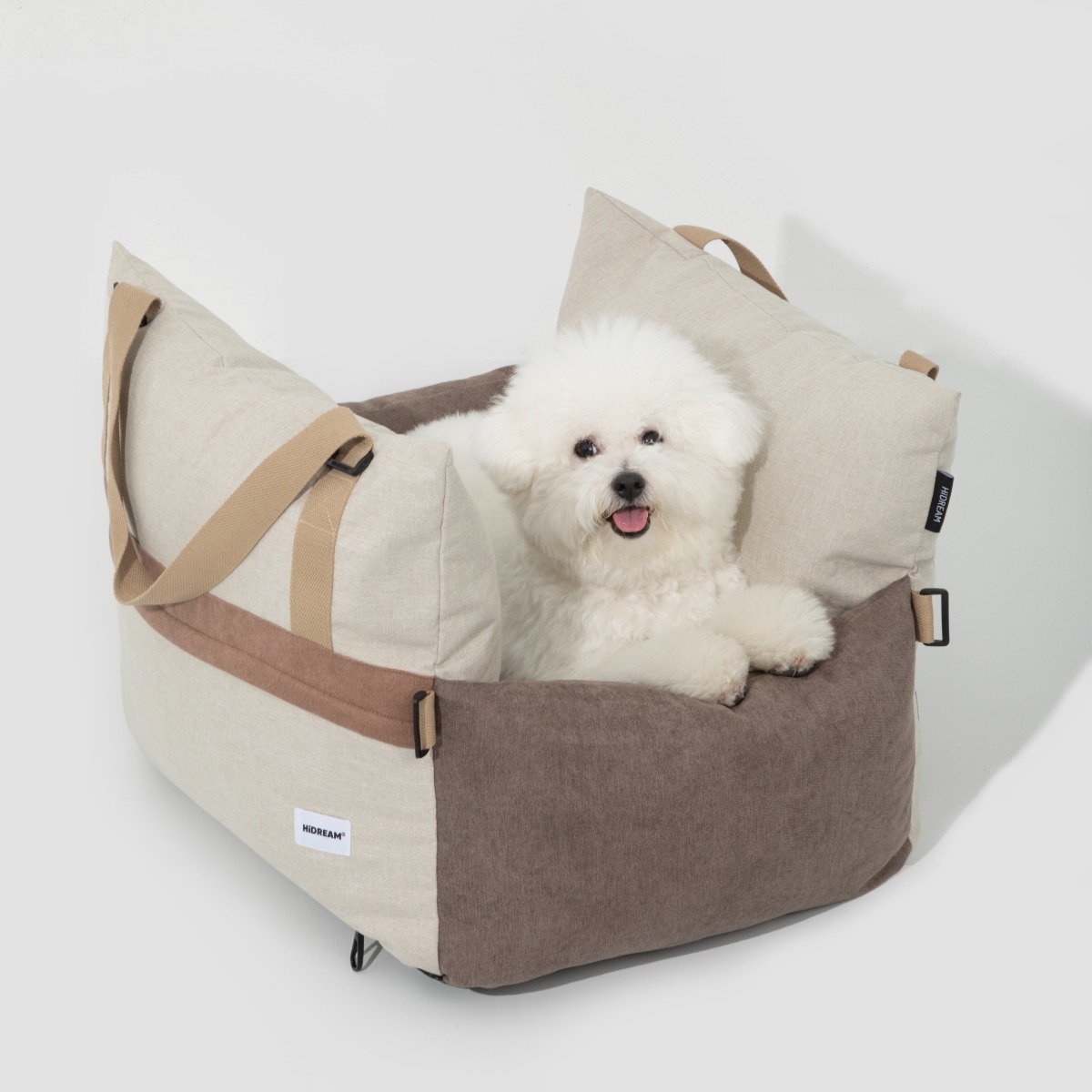 Dog Car Seat for Small Dogs & Puppies, Padded Pet Booster Seat with Safety Tether